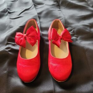 Red Dress Shoes with Bow Detail